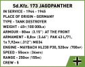 Klocki Historical Collection WWII Sd.Kfz.173 Jagdpanther 950 klocki
