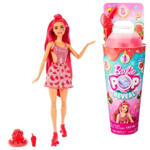 Lalka Barbie Pop Reveal Owocowy sok, czerwona