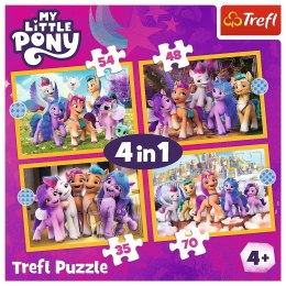 Puzzle 4w1 Poznaj kucyki Pony