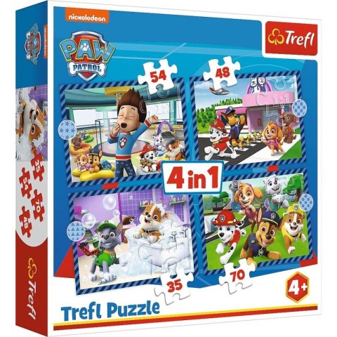 Puzzle 4w1 Psie sprawy Psi Patrol Paw Patrol