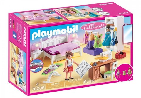 Zestaw z figurkami Dollhouse 70208 Sypialnia z kącikiem do szycia