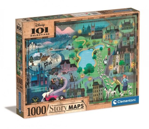 Puzzle 1000 elementów Story Maps 101 Dalmatynczyków