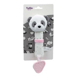 Zabawka z dźwiękiem - Panda różowa 16 cm