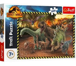 Puzzle 200 elementów Dinozaury z Parku Jurajskiego