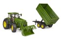 Traktor John Deere 7R 350 z ładowaczem i przyczepą